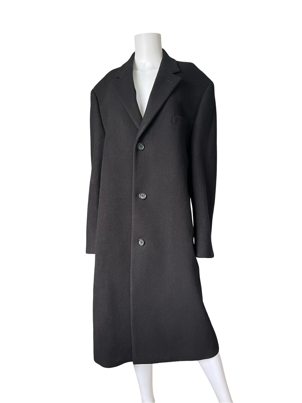 Lauren Ralph Lauren Black Peacoat Wool Cashmere Mens Size 42R Neutral Outdoor
